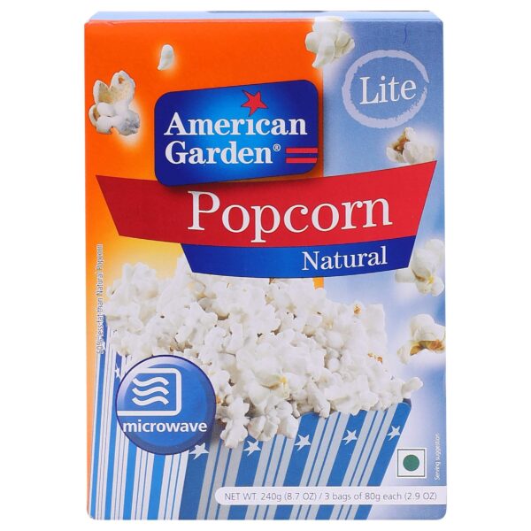 American Garden Lite Natural Microwave Popcorn, 9.63 oz ? 273 g - Fast Shipping to USA & Canada