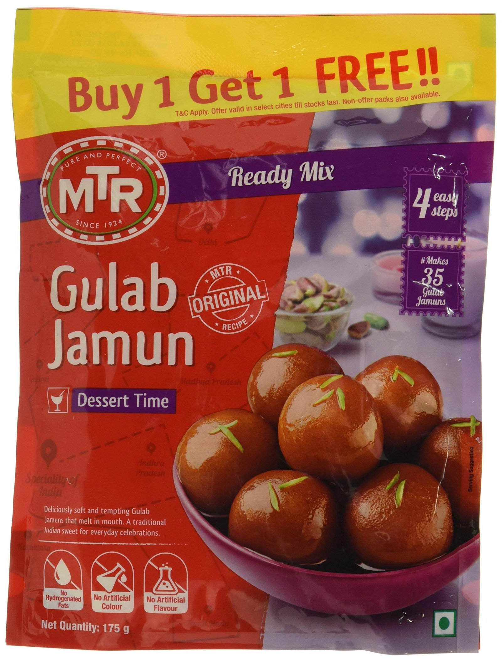 81pFOpcKGeL-1.jpg MTR Instant Mix Gulab Jamun, 175 g - Fast Shipping to USA & Canada - Image 1