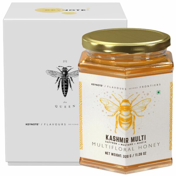 Keynote Kashmir Multifloral Honey | Raw Pure Unpasteurized Unprocessed Organic | Gift Box 320 grams - Fast Shipping to USA & Canada