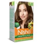 Nisha Cream hair color no ammoniaCream formula (60gm+60ml Each Pack) Light Brown(Pack of 1) - Fast Shipping to USA & Canada