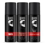 Beardo Godfather, Whisky Smoke & Mafia Perfume Body Spray (Set of 3) Citrus Aromatic Spicy | Deodorant | Deo For Men | Long Lasting Perfume| Christmas gift for men | Gift For Friends | Gift for men - Fast Shipping to USA & Canada