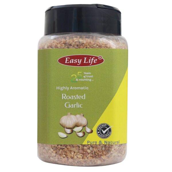 Easy Life Roasted Garlic 150g (Housewife's Easy Buy for Kitchen Shelf - a Perfect Instant & Quick Solution - Dry Lehsun Granules Dried Natural Lasun Powder Flakes Bread Pizza Pasta Biryanis Subzis) - Fast Shipping to USA & Canada