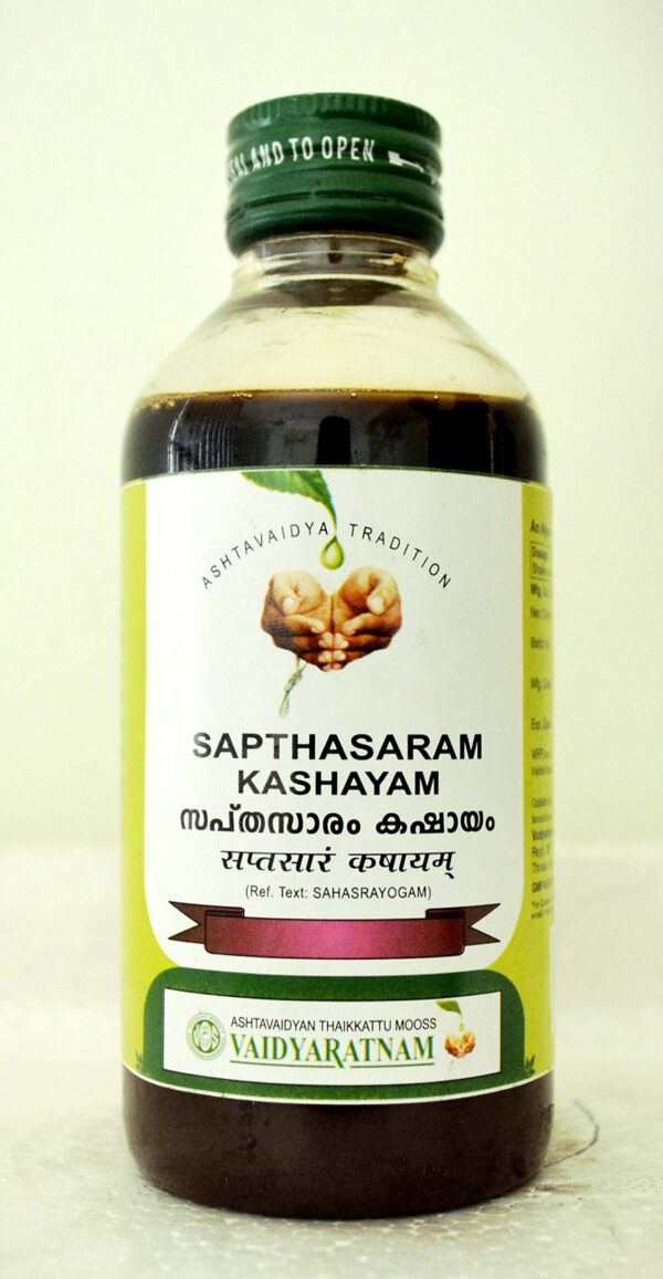 Vaidyaratnam Oushadhasala Sapthasaram Kashayam - 200ml