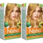 Nisha Cream Hair Color 8.1 GOLDEN BLONDE (60gm + 90ml + 12ml Nisha Color Protection Conditioner) Fast Shipping to USA & Canada