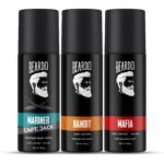 Beardo Bandit, Mafia & Mariner Captain Jack Perfume Body Spray (Set of 3) Long Lasting No Gas Deo For Men | Day Body Spray Deodorant | Fresh, Aqua Notes | Christmas gift for men | Gift For Friends | Gift for Men - Fast Shipping to USA & Canada