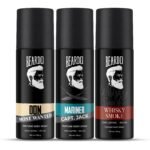 Beardo Deodorant Perfume Body Spray Set For Men (120ml x 3) | Don Deo with Most Wanted Fragrance - Citrus & Musky Scent | Mariner Captain Jack Body Spray with Aqua Notes | Whisky Smoke Deo Spray has Woody & Oudh Scent | Christmas gift for men | Gift For Friends | Gift for Men - Fast Shipping to USA & Canada