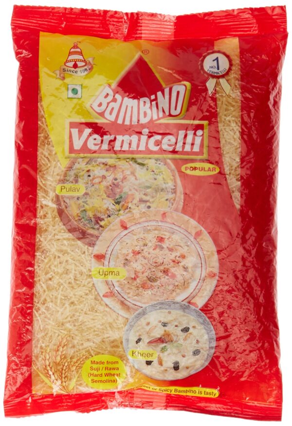 Bambino Vermicelli Pouch, 400 Grams, Vegetarian - Fast Shipping to USA & Canada