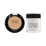 Stars Cosmetics Concealer (Medium) Makeup water resistant Brightening Face & Eyeshadow Pigments (Silver) All Skin Type Professional Look Easy Blend Long Lasting Loose Powder For Girl & Women Set of 2 - Fast Shipping to USA & Canada - Image 2