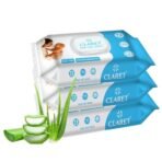 Claret Baby Wet Wipes, 99% Purified Water wipes, Aloe Barbadensis ,Gentle & Soap-Free, Prevents Rashes & Redness, Dermatologically Tested Baby wet wipes, Alcohol-Free wipes for entire body , Pack of 3 (72 Wipes/each) - Fast Shipping to USA & Canada - Image 2