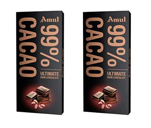 Amul 99% Dark Chocolate, 125g Pack of 2 - Fast Shipping to USA & Canada