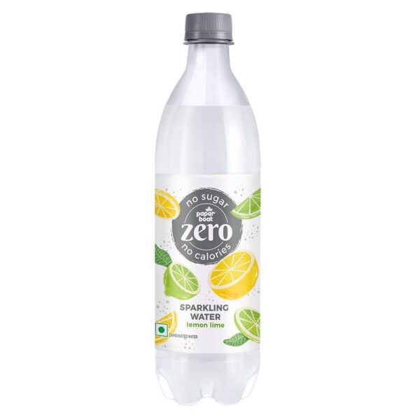 Paper Boat Lemon Lime Sparkling Water, 600ml | Carbonated Water | Zero Sugar, Zero Calories I Sugar Free - Fast Shipping to USA & Canada