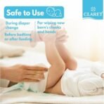 Claret Baby Wet Wipes, 99% Purified Water wipes, Aloe Barbadensis ,Gentle & Soap-Free, Prevents Rashes & Redness, Dermatologically Tested Baby wet wipes, Alcohol-Free wipes for entire body , Pack of 3 (72 Wipes/each) - Fast Shipping to USA & Canada - Image 7