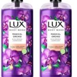 Lux Body Wash Fragrant Skin Black Orchid Scent & Juniper Oil Supersaver Xl Pump Bottle With Long Lasting Fragrance, Glycerine, Paraben Free, Extra Foam, 750 Ml (Pack of 2) - Fast Shipping to USA & Canada