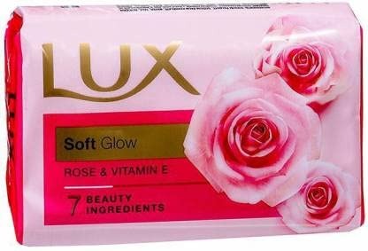 LUX Rose & Vitamin - E - Soft - Glow Skin Soap, 100g (Pack of 4) (4 x 100 g) - Fast Shipping to USA & Canada