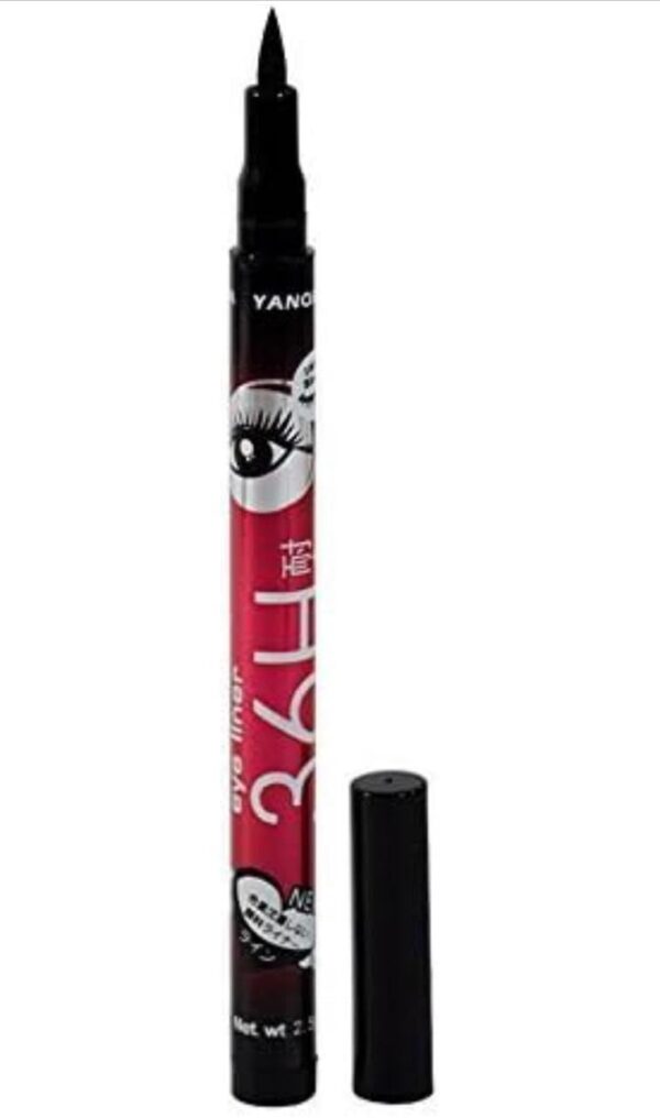Aklaris Eyeliner Pen Waterproof Black Liner Sketch Pen for Eye Makeup Liquid Long Lasting & Extra Shine (Pack of 2) Glossy Finish - Fast Shipping to USA & Canada