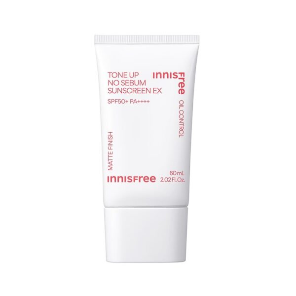 innisfree Tone Up No Sebum Sunscreen 60Ml With Spf 50+ Pa++++ & Clean Formula For Oil Control & Matte Finish,Uv Protection,Korean Sunscreen,Normal - Fast Shipping to USA & Canada