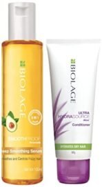 Biolage Smoothproof Deep Smoothing 6-In-1 Professional Hair Serum For Women & Men For Frizzy Hair & Biolage Hydrasource Conditioner | Paraben Free|Intensely Hydrates Dry Hair | For Dry Hair - Fast Shipping to USA & Canada - Image 2