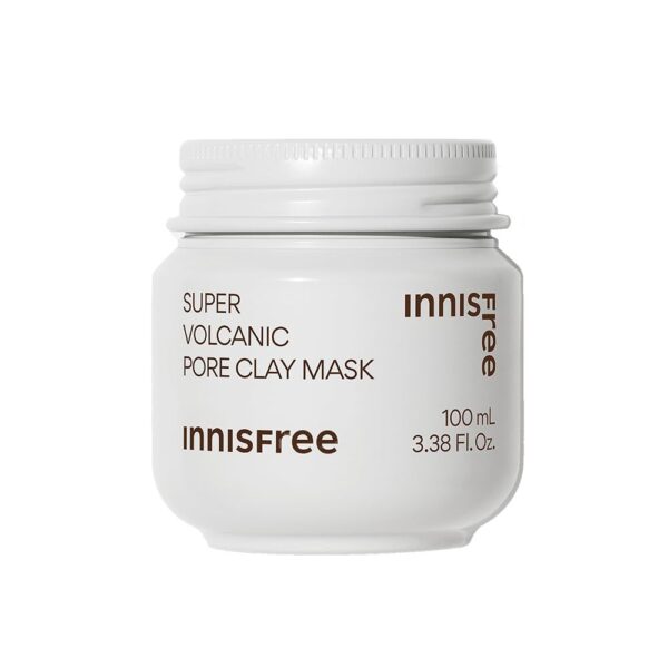 Innisfree Super Volcanic Pore Clay Mask 2X 100ml, with Triple exfoliation with Volcanic Clusters & AHA, All-in-one pore care mask, Oily & Combination Skin Type, Korean Face Mask - Fast Shipping to USA & Canada