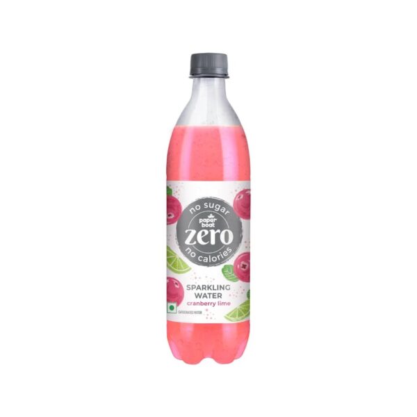 Paper Boat Zero Cranberry Lime Sparkling Water, 600 ml | Zero Sugar, Zero Calories | Sugar Free| Flavoured Carbonated Water | No Aspartame - Fast Shipping to USA & Canada