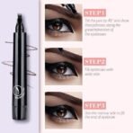 ZEYFLEEB Eyebrow Pencil Black, 4 Point Browfill Eyebrow Pencil Black Waterproof & Smudge-proof, Natural & Long-lasting Finish, Easy to use, Cruelty-free - Fast Shipping to USA & Canada - Image 4