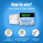 Beco Instant Stain Remover Wipes - Pack of 10 | On the Go Stain Remover Wipes | Swipe to Wipe Stains in 60 seconds - Fast Shipping to USA & Canada - Image 5