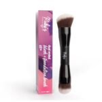 Ruby's Organics Dual Ended Makeup Brush for Face Makeup - Multipurpose brush for Foundation, Concealer, Blush and Compact for flawless finish, Blending and Powder Brush, Cruelty-free, Large Coverage Makeup Tool - Fast Shipping to USA & Canada