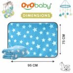 OYO BABY New Born Super Soft Baby Blanket Wrapper Blanket for Babies (100 x 75 Cm) Star Blue, Fleece, Lightweight All Season | 0-24 Months | Sleeping Bag | Nursing Baby Gifts - Fast Shipping to USA & Canada - Image 4