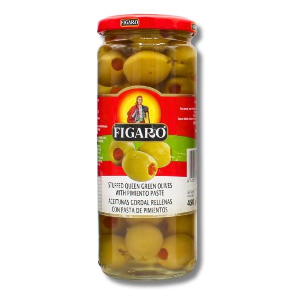 Figaro Olives (Figaro Queen Olives, Stuffed 450gm) - Fast Shipping to USA & Canada