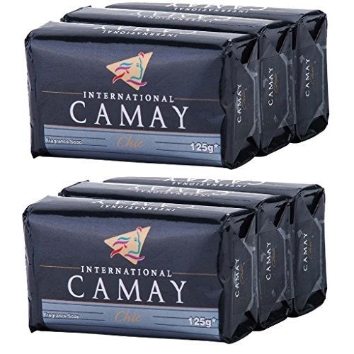 Camay CHIC Softly Scented Bar Soap (PACK OF 5) All-in-one exfoliating and moisturizing soap Leaves Skin Smooth & Radian! Great for Hands, Face & Body! (5 Bars, 4.4oz Each Bar) - Fast Shipping to USA & Canada