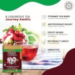 Pride of India | PommBerry Merlot Fruity Green Tea | 15 Pyramid Full Leaf Individually Wrapped Tea Bags | Tangy & Fruity Flavor | Vibrant & Uplifting Experience | Caffeine Free, Non-Bioengineered - Fast Shipping to USA & Canada - Image 6