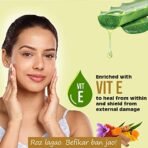 BOROPLUS Aloe Vera Gel with Haldi, Chandan & Kesar Rich in Vitamin E and Antiseptic Herbs Anti-ageing Free from Parabens, Silicones and Synthetic Dyes 450ml (Pack of 3, 150ml + 150ml + 150ml) - Fast Shipping to USA & Canada - Image 7