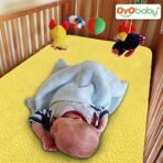 OYO BABY Extra Absorbent Waterproof Baby Dry Sheet Large Size (140 x 100cm) | Quick Dry Sheet for New Born Baby Bed Protector, Soft & Breathable Rubber Sheet for Bed|Yellow - Fast Shipping to USA & Canada - Image 3