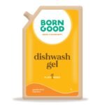 Born Good Plant Based Spanish Citrus Fragrance Dishwash Gel, Eco-Friendly, Non-Toxic, Biodegradable - 1 Ltr (Pack of 1) Refill Pouch - Fast Shipping to USA & Canada