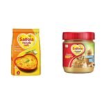Saffola Masala Oats, Tasty Evening Snack, Classic Masala, 500g & Saffola Peanut Butter with jaggery, No Refined Sugar, Creamy, 23.4g Protein, 350 gm - Fast Shipping to USA & Canada