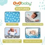 OYO BABY New Born Super Soft Baby Blanket Wrapper Blanket for Babies (100 x 75 Cm) Star Blue, Fleece, Lightweight All Season | 0-24 Months | Sleeping Bag | Nursing Baby Gifts - Fast Shipping to USA & Canada - Image 6