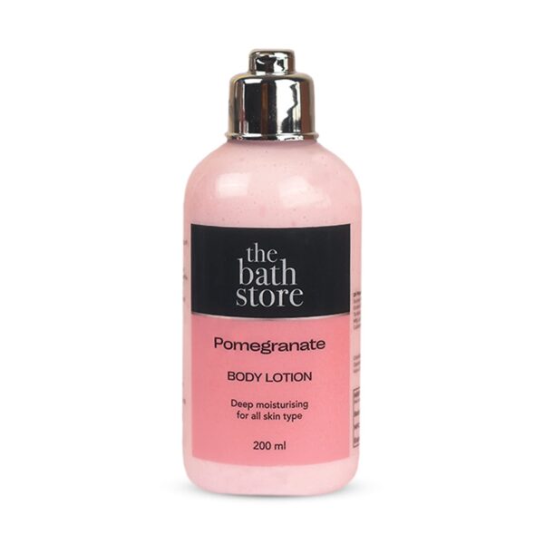 The Bath Store Pomegranate Body Lotion for Women & Men | Body Moisturizer for Oily & Dry Skin - Deep Moisture, Non Sticky | Unisex-Adults, 200ml - Fast Shipping to USA & Canada
