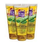 BOROPLUS Aloe Vera Gel with Haldi, Chandan & Kesar Rich in Vitamin E and Antiseptic Herbs Anti-ageing Free from Parabens, Silicones and Synthetic Dyes 450ml (Pack of 3, 150ml + 150ml + 150ml) - Fast Shipping to USA & Canada - Image 2