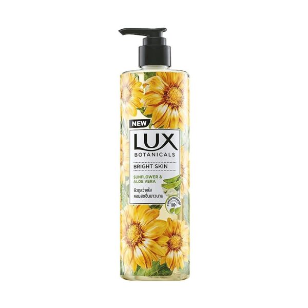 Lux Botanicals Body Wash, Sunflower & Aloe Vera, Shower Gel for Women, 100% Natural Extracts, Gives Bright Skin, Paraben Free, 450 ml - Fast Shipping to USA & Canada