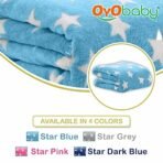OYO BABY New Born Super Soft Baby Blanket Wrapper Blanket for Babies (100 x 75 Cm) Star Blue, Fleece, Lightweight All Season | 0-24 Months | Sleeping Bag | Nursing Baby Gifts - Fast Shipping to USA & Canada - Image 5