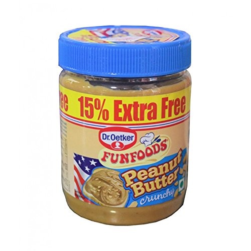 Dr. Oetker Funfoods Peanut Butter Crunchy, 340g (with 15% Extra Free) - Fast Shipping to USA & Canada