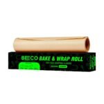 Beco Eco-Friendly Baking & Wrapping Paper, 11 inch x 20 Meter Roll, Pack of 1, 100% Bamboo Pulp & Chemical Free Parchment & Cooking Paper - Fast Shipping to USA & Canada