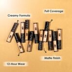 C2P PROFESSIONAL MAKEUP Pro Under Cover Long-Wear Liquid Concealer With Vit-E | High-Coverage, Natural-Looking Finish, Oil-Free, Waterproof | Neutralizes Dark Circles, Puffiness, Fine Lines (08 ml) - Fast Shipping to USA & Canada - Image 5