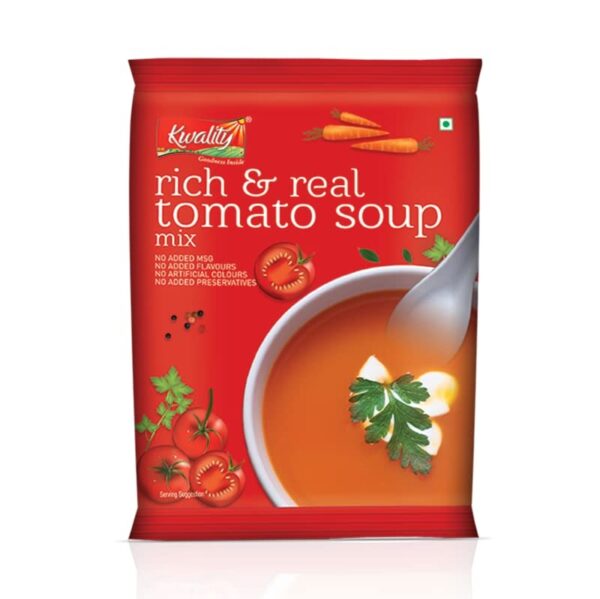 KWALITY Tomato Soup Mix with instant natural powder 50g (Pack of 5) - Fast Shipping to USA & Canada
