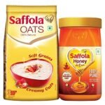 Saffola Honey Active, 100% Pure - 1Kg & Rolled Oats, 100% Natural - 1Kg - Fast Shipping to USA & Canada