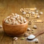 Premium Roasted Salted Pistachios 200g | Zero Cholesterol Natural Inshell California Pista Nuts & Dry Fruits | Rich in Protein, Roasted Crunchy Delicious Healthy Snacks - Fast Shipping to USA & Canada - Image 5
