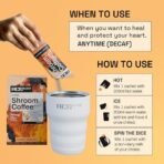 Ace Blend Chaga SHROOM COFFEE? | 5 serves | Decaf Mushroom Coffee | KSM 66 Ashwagandha | L-Theanine | MCT Powder | Heart Health | Cholesterol Manager | Instant Black Coffee | Keto | Cold & Hot Brew - Fast Shipping to USA & Canada - Image 6