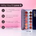 C2P PROFESSIONAL MAKEUP Pro 12 Shades Lipstick Palette for Women 42g, Nude Creamy Matte Lip Color, Blusher & Contour, Waterproof, Lightweight Long-Lasting Hydrating Lipstick Kit Set (Barely Brush) - Fast Shipping to USA & Canada - Image 4