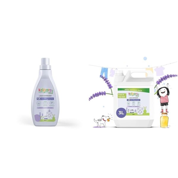 Koparo Liquid Detergent 900ml & 3L Refill Combo| Suitable for Top Load & Front Load Washing Machine - Fast Shipping to USA & Canada