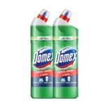 Domex FreshGuard Toilet Cleaner,Lime Fresh, 1 ltr, Removes Tough Stains and Odour, Provides Freshness for 100 Flushes (Pack of 2) - Fast Shipping to USA & Canada