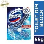 Domestos Power 5 Ocean Toilet Rim Block 55g - Fast Shipping to USA & Canada - Image 3